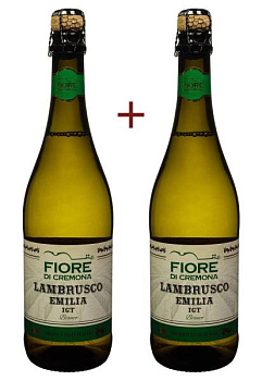 Набір вина Fiore di Cremona Lambrusco Dell`Emilia IGT Bianco 0.75 (набір 2 х 0.75 л) набор вина fiore di cremona lambrusco dell`emilia igt bianco 0.75 (набор 2 х 0.75 л)