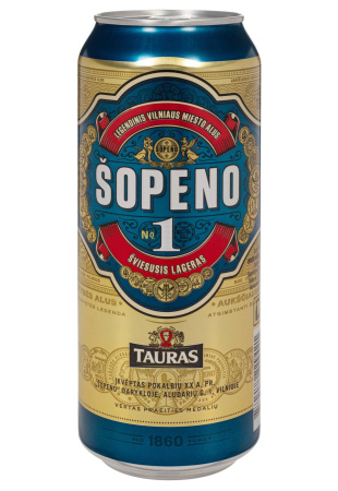 Пиво Tauras Sopeno 1 5% ж/б 0.5 л