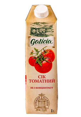 сок galicia томатный с мякотью и солью 1л