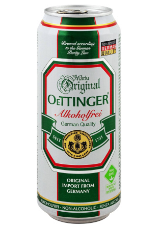 Пиво Oettinger Alkoholfrei светлое б/а ж/б 0.5 л 