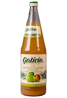 сок galicia яблочно-грушевый (стекло) 1л