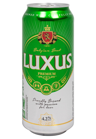 Пиво Luxus Premium 4,2% светлое ж/б 0.5 л