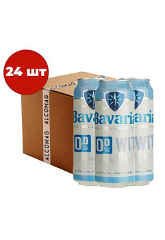 Упаковка Пиво Bavaria WIT ( светлое б/а ж/б 0.5 л 24 шт )