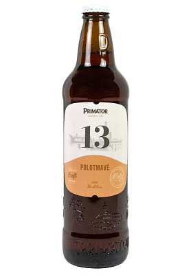 пиво primator 13 polotmave 5,5% стекло 0.5 л