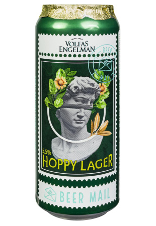 Пиво Volfas Engelman Hoppy Lager 5,5% светлое ж/б 0.5 л