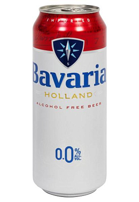пиво bavaria holland 0% б/а ж/б 0.5 л