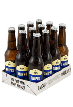 Упаковка Пиво Dnipro City Beer MOVA ( світле 0.33 л 12 шт ) упаковка пиво dnipro city beer mova ( светлое 0.33 л 12 шт )