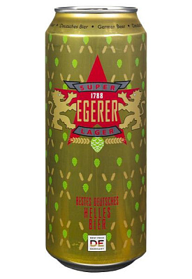 пиво super egerer lager 4,9% светлое ж/б 0.5 л