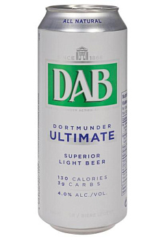Пиво DAB Ultimate Light 4% свeтлoе ж/б 0.5 л пиво dab ultimate light 4% свeтлoе ж/б 0.5 л