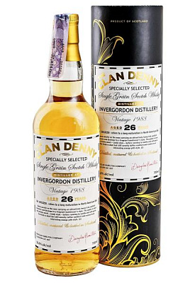 виски clan denny grain whisky invergordon 26 y.o. 0.7 л