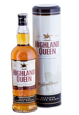 виски highland queen в тубусе 0.7 л