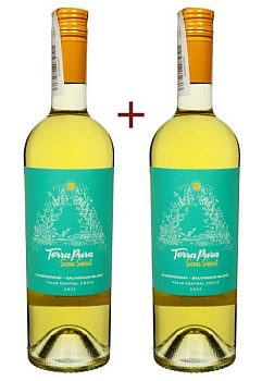 Набор вина Terra Pura Сhardonnay Sauvignon Blanc Белое Полусладкое 0.75 (набор 2 х 0.75 л) набор вина terra pura сhardonnay sauvignon blanc белое полусладкое 0.75 (набор 2 х 0.75 л)