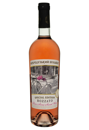 Вино Французский бульвар Rozzato Розовое Полусладкое 0.75 л 