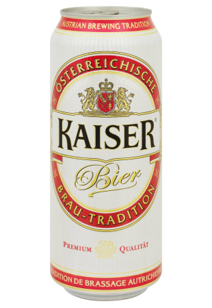 Пиво Kaiser светлое фильтр. пастериз. ж/б 0.5 л 