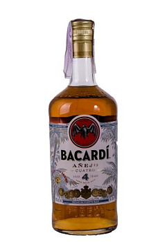 Ром Bacardi Anejo Cuatro 4 y.o. 0.7 л ром bacardi anejo cuatro 4 y.o. 0.7 л