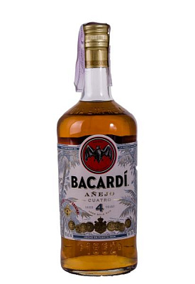 ром bacardi anejo cuatro 4 y.o. 0.7 л