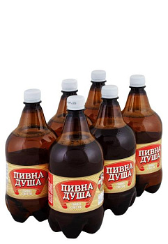 Упаковка Пиво Пивна душа Світле ( 4,2% світле 1 л 6 шт )  упаковка пиво пивна душа светлое ( 4,2% светлое 1 л 6 шт )