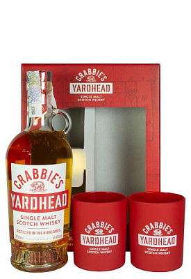 виски crabbie's halewood yardhead с бокалами 0.7 л