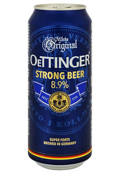 Пиво Oettinger Strong Beer світле пастериз.міцне 8.9% з/б 0.5 л  пиво oettinger strong beer светлое пастериз.крепкое 8.9% ж/б 0.5 л