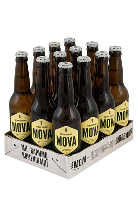 упаковка пиво lager mova ( светлое 0.33 л 12 шт ) 