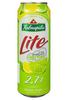 Пиво Kalnapilis Lite Lemon 2,7% ж/б 0.568 л пиво kalnapilis lite lemon 2,7% ж/б 0.568 л