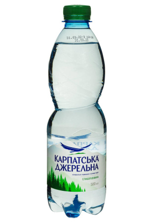 Вода Карпатська Джерельна слабогазированная 0.5 л