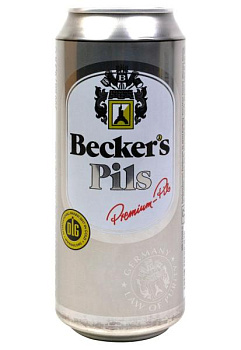Пиво Beckers Pils 5% светлое ж/б 0.5 л пиво beckers pils 5% светлое ж/б 0.5 л