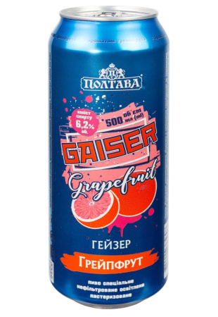 Пиво GAISER Grapefruit ж/б 0.5 л