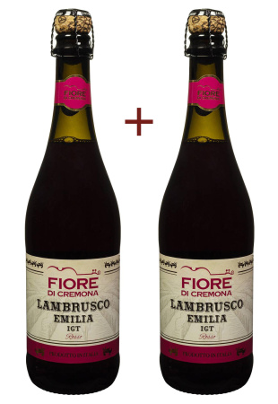 Набор вина Fiore di Cremona Lambrusco Dell`Emilia IGT Rosso 0.75 (набор 2 х 0.75 л)