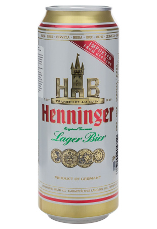 Пиво Henninger Lager 4,8% ж/б 0.5 л