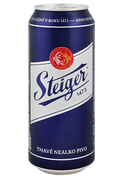 Пиво Steiger б/а темне фільтроване з/б 0.5 л  пиво steiger б/а темное фильтрованное ж/б 0.5 л