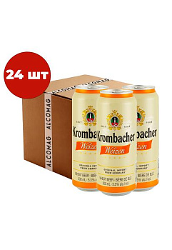 Упаковка Пиво Krombacher ( светлое пшеничное ж/б 0.5 л 24 шт )