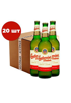 Упаковка Пиво Budweiser Budvar ( светлое 0.5 л 20 шт)
