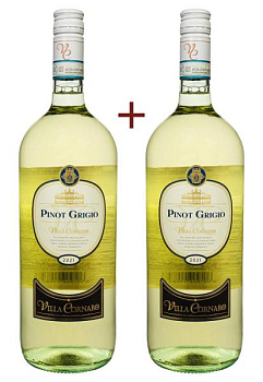 Набір вина Villa Cornaro Pinot Grigio Біле Сухе 1.5 (набір 2 х 1.5 л) набор вина villa cornaro pinot grigio белое сухое 1.5 (набор 2 х 1.5 л)