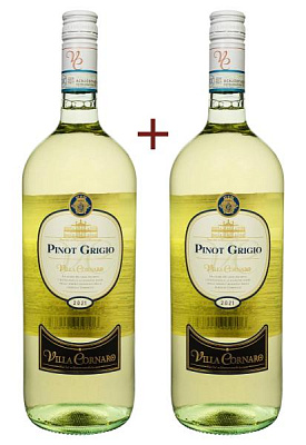 набор вина villa cornaro pinot grigio белое сухое 1.5 (набор 2 х 1.5 л)