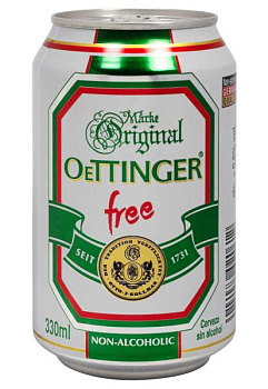 Пиво Oettinger Free bier б/а ж/б 0.33 л пиво oettinger free bier б/а ж/б 0.33 л