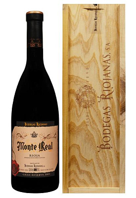 monte real gran reserva 2001 в дер.кор. красное сухое 0.75 л