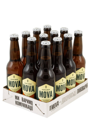 Упаковка Пиво Pilsner MOVA ( светлое 0.33 л 12 шт )