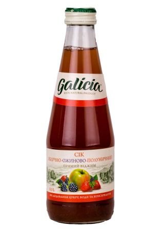 Сок Galicia Яблочно-Ежевично-Клубничный (стекло) 0.3 л