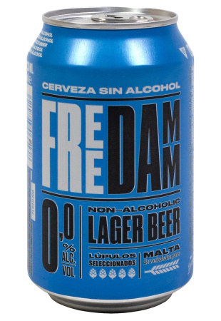 Пиво Estrella Free Damm без/алк ж/б 0.33 л