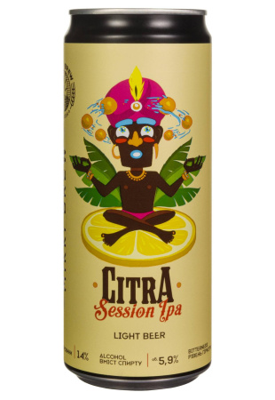 Пиво Mikki Brew Citra светлое н/ф 5,9% ж/б 0.33 л