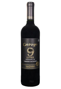 Gato Negro 9 Lives Cabernet Sauvignon Reserve Червоне Сухе 0.75 л gato negro 9 lives cabernet sauvignon reserve красное сухое 0.75 л
