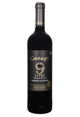 gato negro 9 lives cabernet sauvignon reserve красное сухое 0.75 л