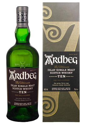 виски ardbeg 10 y.o. в коробке 0.7 л