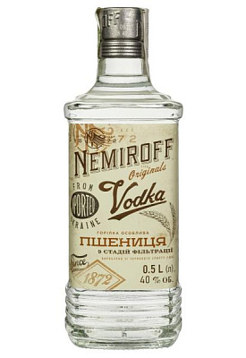 водка nemiroff пшеница украинская отборная 0,5 л