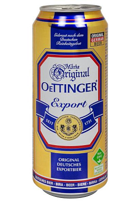 пиво oettinger export 5,4% светлое ж/б 0.5 л