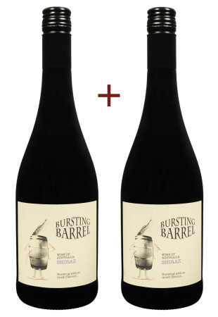 Набор вина Bursting Barrel-Shiraz Красное Сухое 0.75 ( набор 2 х 0.75 л) 