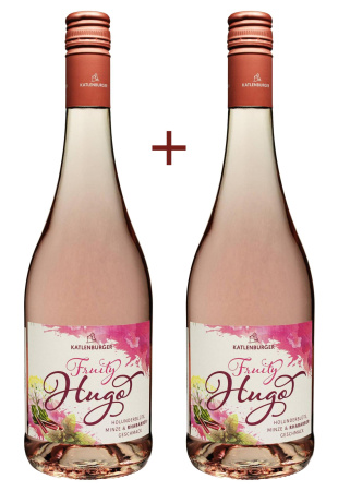 Набор Напиток на основе плодово-ягодного вина Fruity Hugo Rhabarber Cocktail 0.75 (набор 2 х 0.75 л)