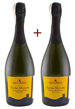 набор вина rocca rossa pietra miliare spumante extra dry doc 0.75 (набор 2 х 0.75 л)