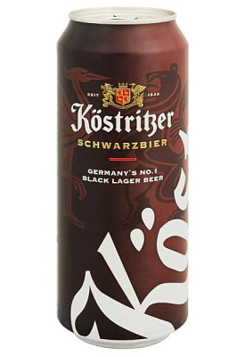 пиво kostritzer 4,8% тёмное ж/б 0.5 л